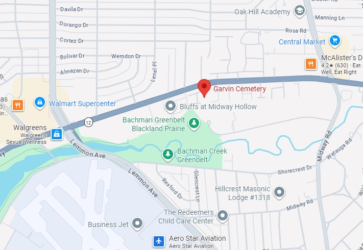 Garvin Cemetery Map