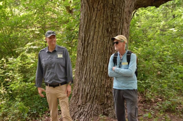 Master Naturalists Ben Sandifer and Richard Grayson at Big Spring/Trinity Forest, Dallas, Texas